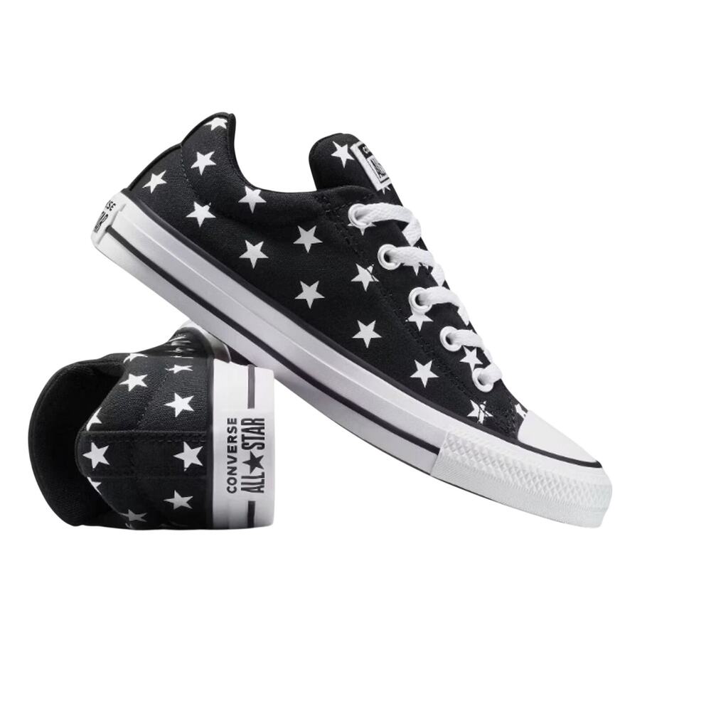 Converse CTAS Street Star Pattern Oxfords Women Size 10  Stars A17173F Black NWT - Picture 3 of 6